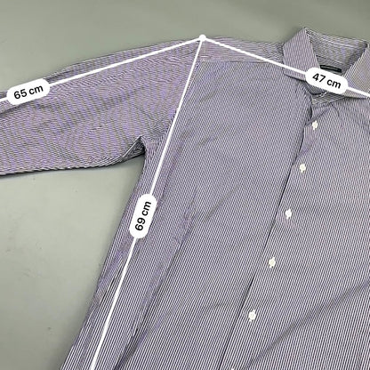 Purple/White Suitsupply Gym Shirt - Men 41 - New - Revaleur