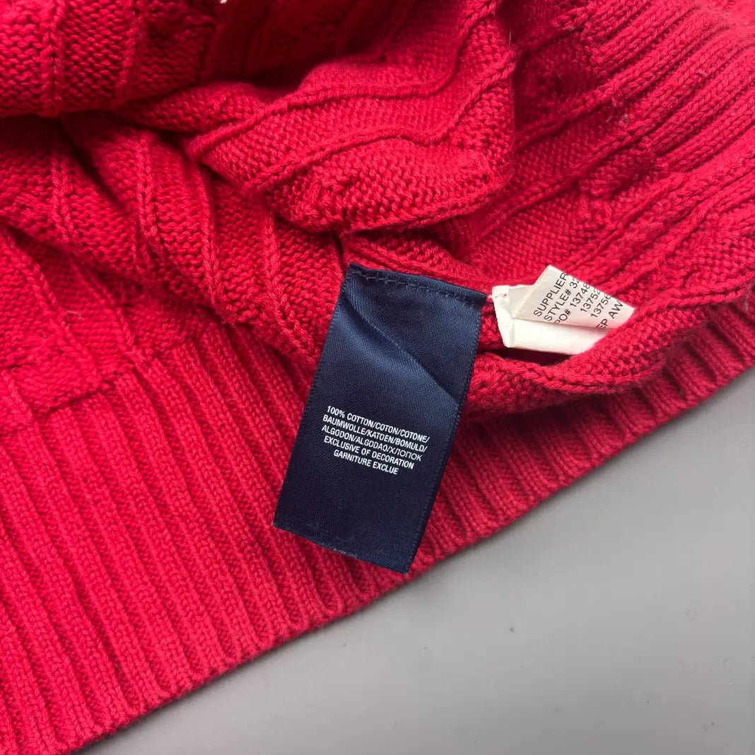 Red Cable Knit Sweater Ralph Lauren - XL - New, Never Worn - Revaleur