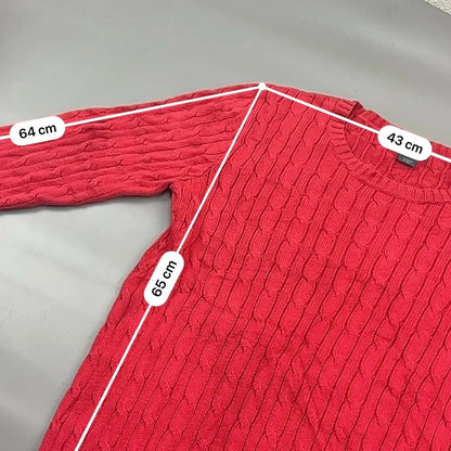 Red Cable Knit Sweater Ralph Lauren - XL - New, Never Worn - Revaleur