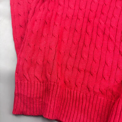 Red Cable Knit Sweater Ralph Lauren - XL - New, Never Worn - Revaleur