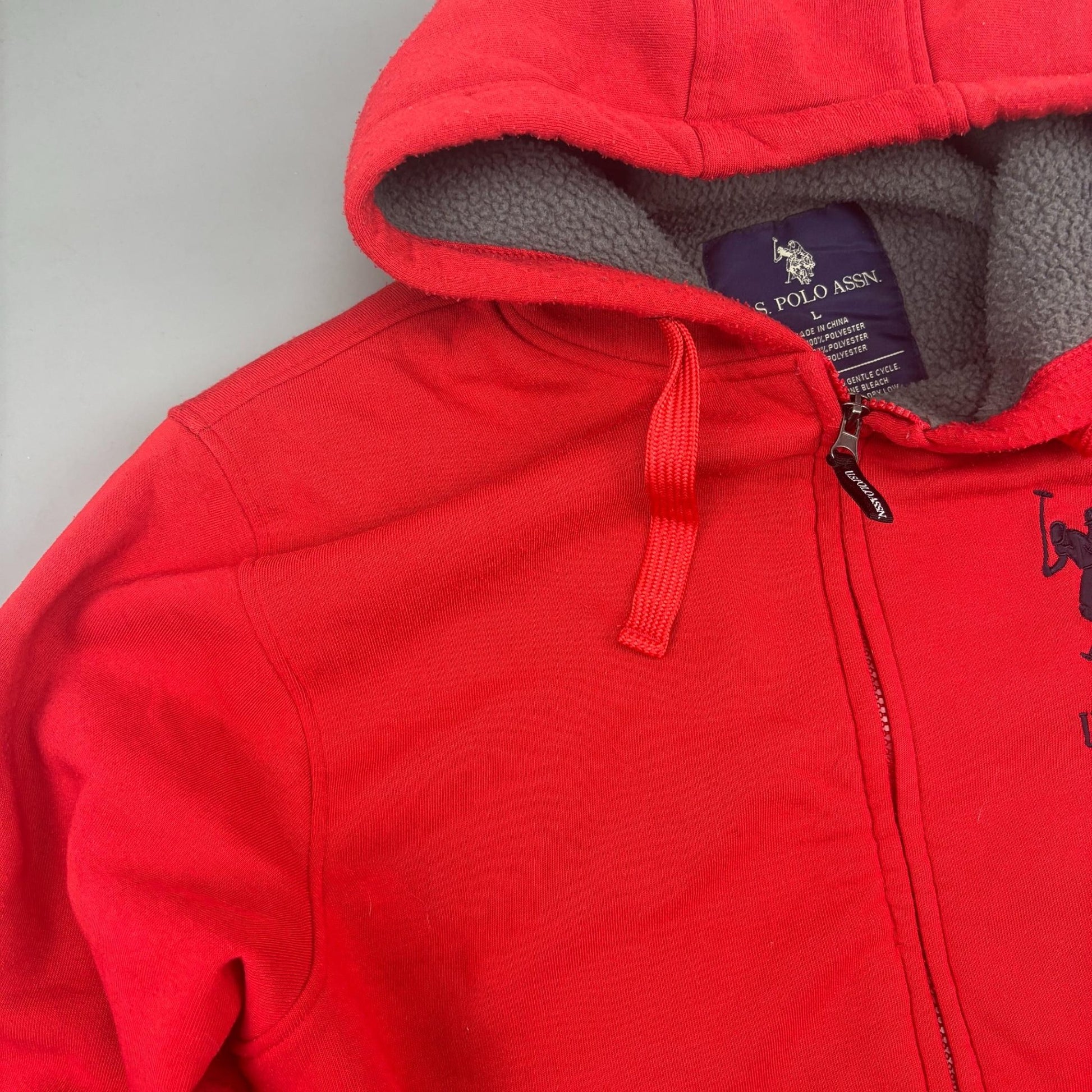 Red Polo Assassin Fleece Jacket - Men L - Very Good - Revaleur