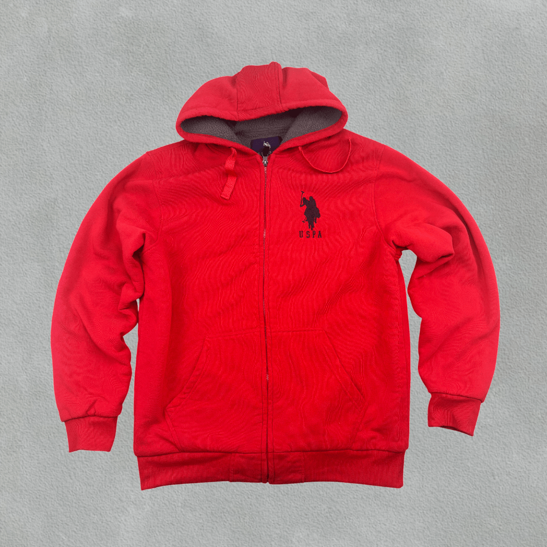 Red Polo Assassin Fleece Jacket - Men L - Very Good - Revaleur