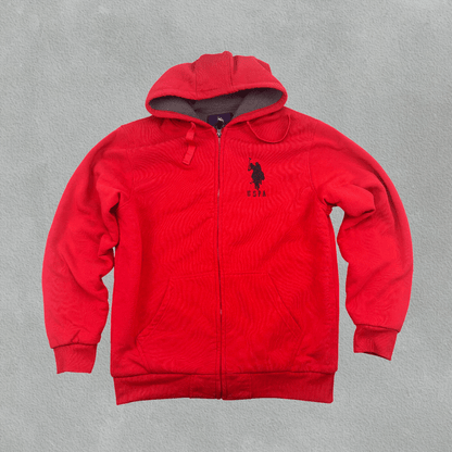 Red Polo Assassin Fleece Jacket - Men L - Very Good - Revaleur
