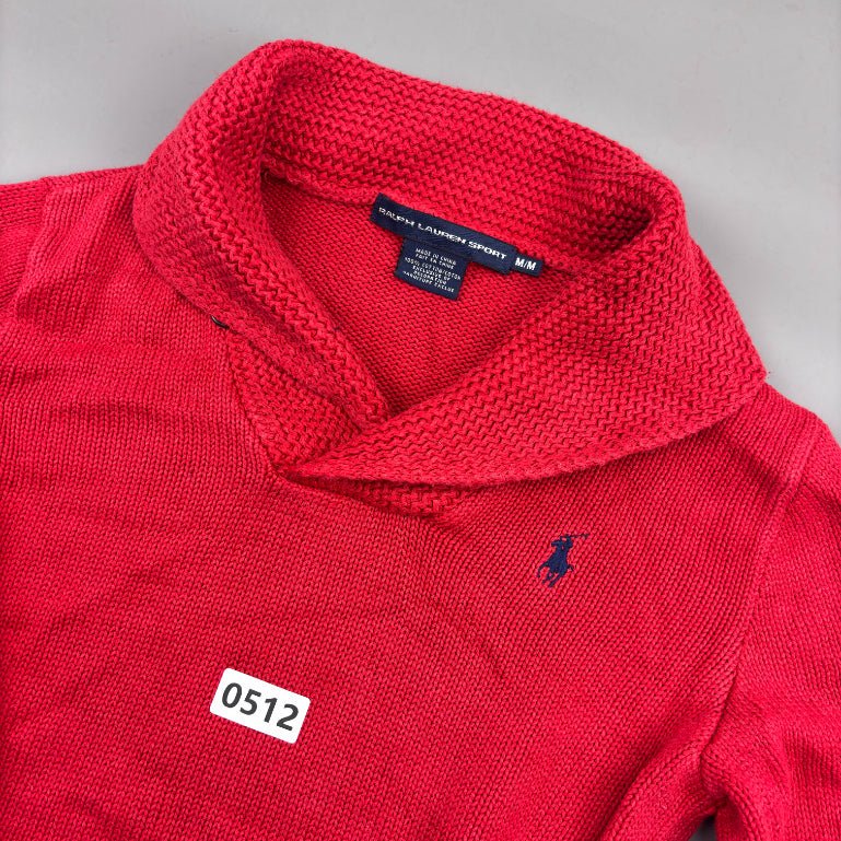 Red Ralph Lauren Buttoned Sweater - M - Very Good - Revaleur