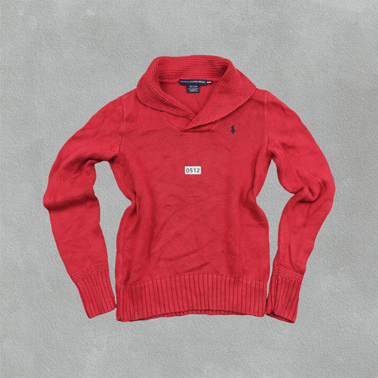 Red Ralph Lauren Buttoned Sweater - M - Very Good - Revaleur