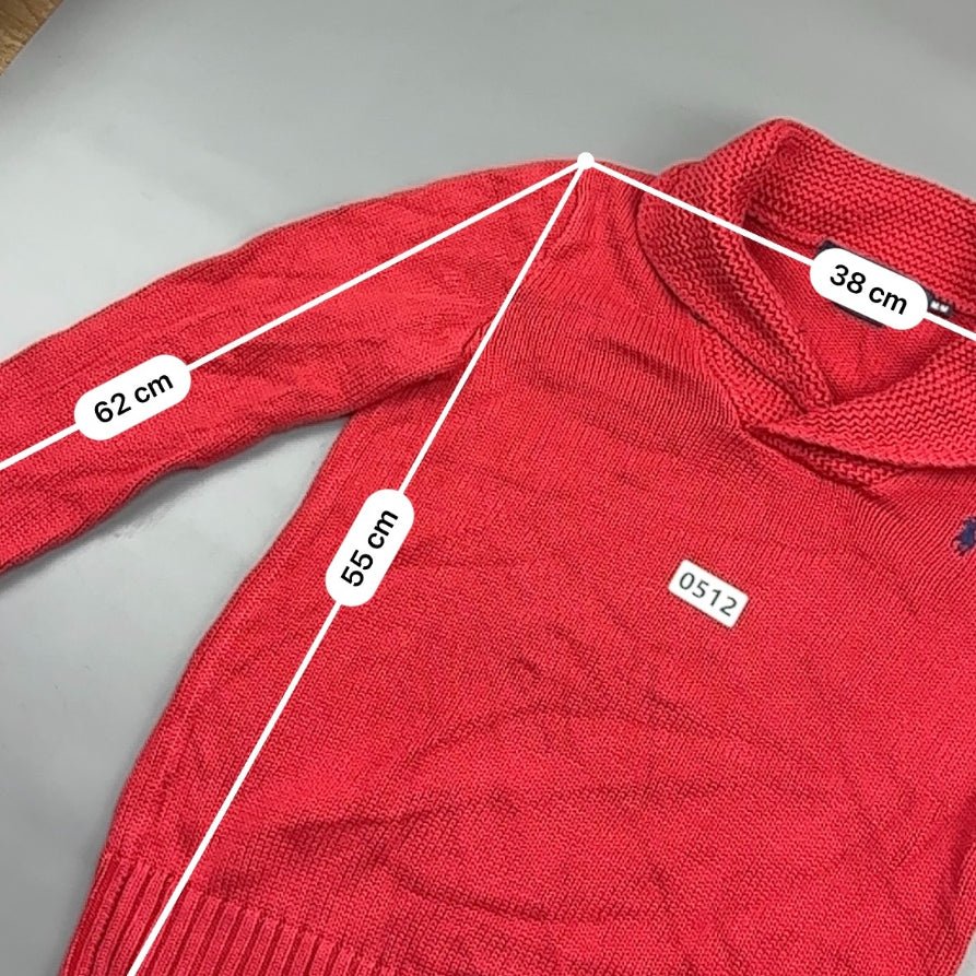 Red Ralph Lauren Buttoned Sweater - M - Very Good - Revaleur