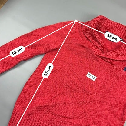 Red Ralph Lauren Buttoned Sweater - M - Very Good - Revaleur