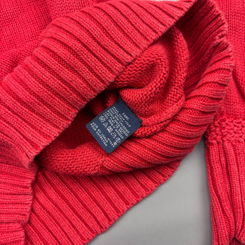 Red Ralph Lauren Buttoned Sweater - M - Very Good - Revaleur