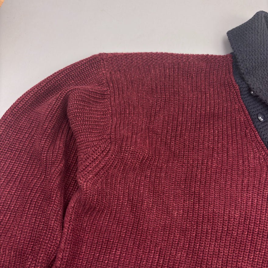 Red Ralph Lauren Buttoned Sweater - XL - Very Good - Revaleur