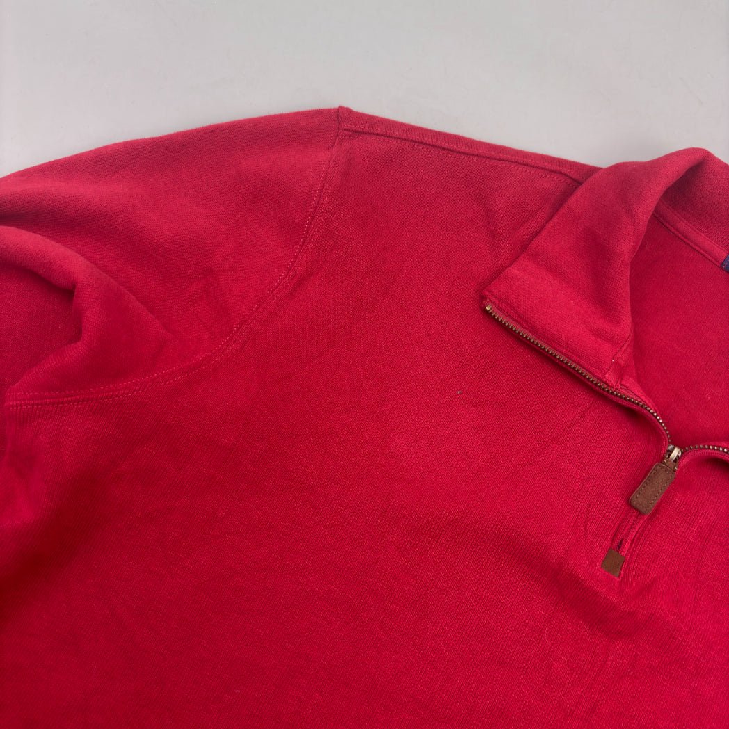 Red Ralph Lauren Half Zip - Men L - Very Good - Revaleur
