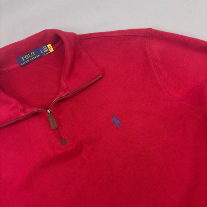 Red Ralph Lauren Half Zip - Men L - Very Good - Revaleur