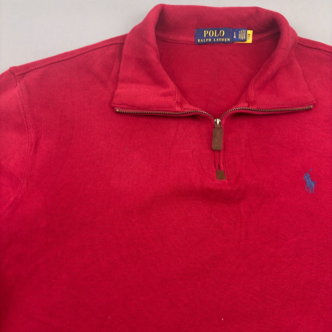 Red Ralph Lauren Half Zip - Men L - Very Good - Revaleur