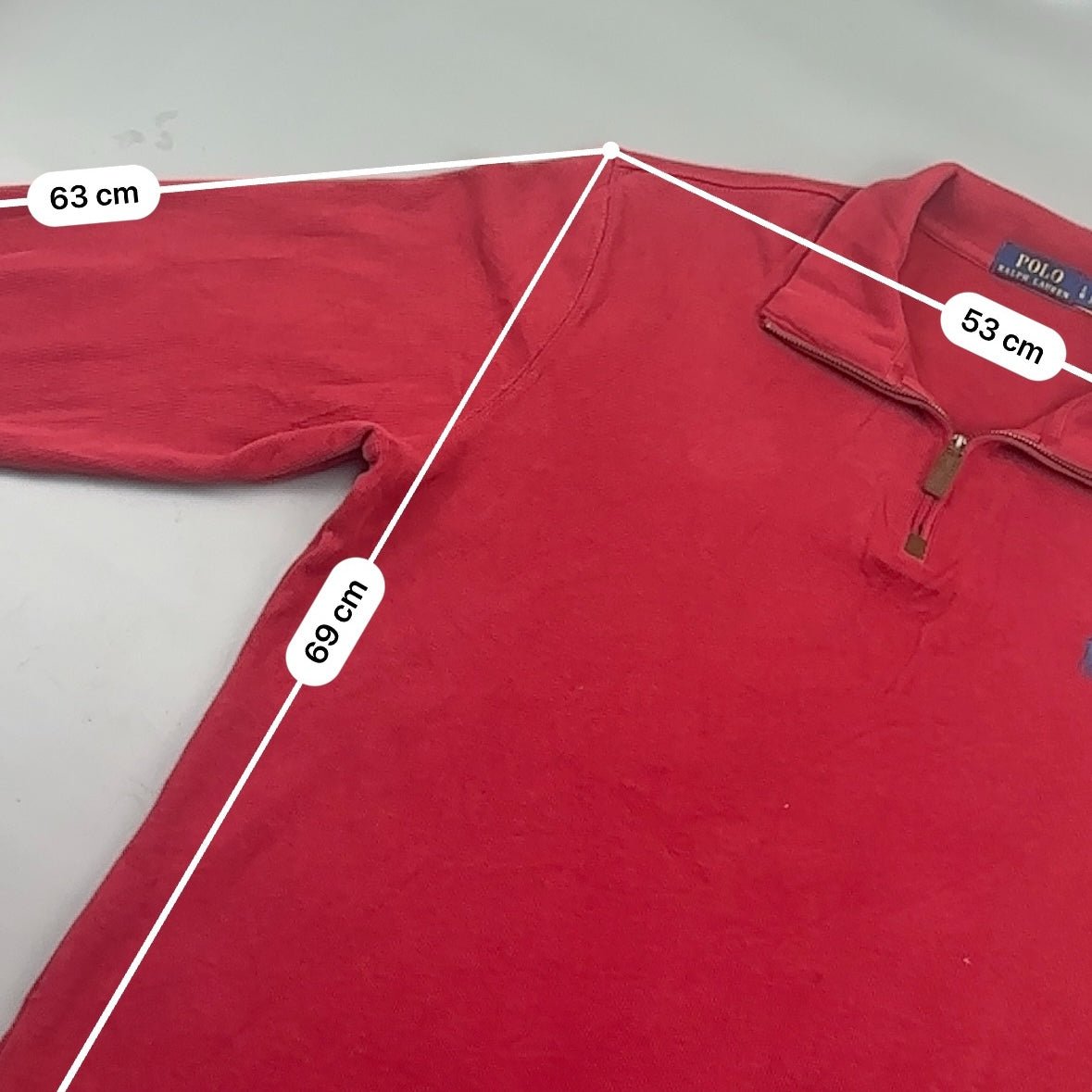 Red Ralph Lauren Half Zip - Men L - Very Good - Revaleur