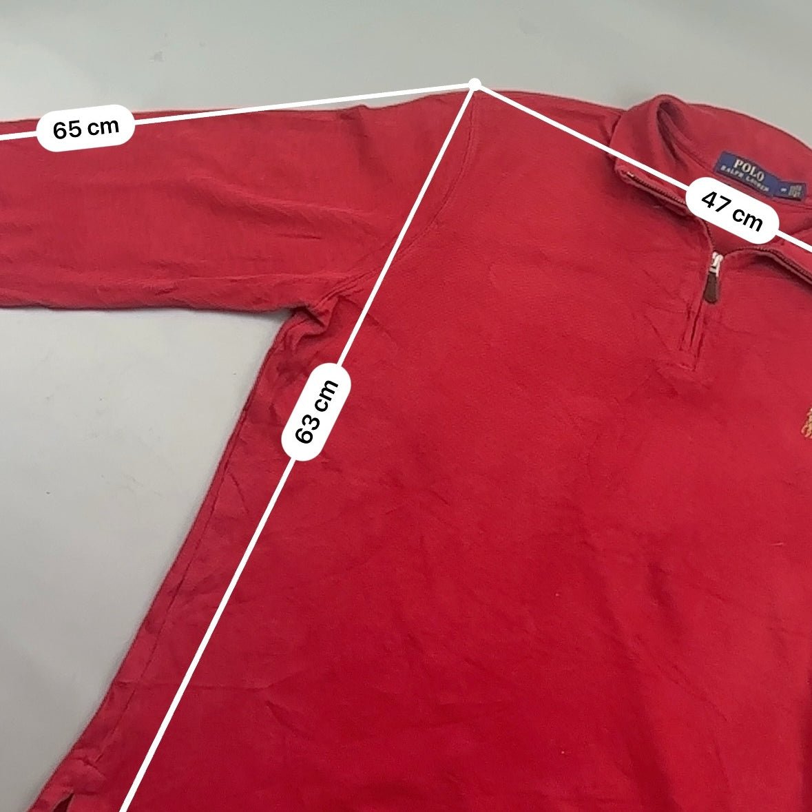 Red Ralph Lauren Half Zip - Men M - Very Good - Revaleur