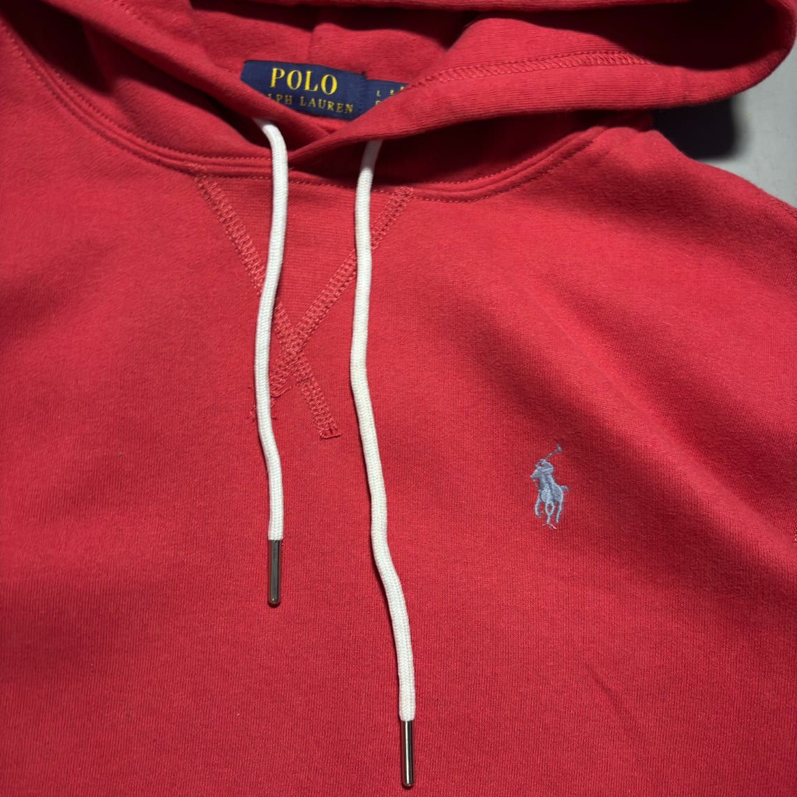 Red Ralph Lauren Hoodie – L – Excellent Condition - Revaleur