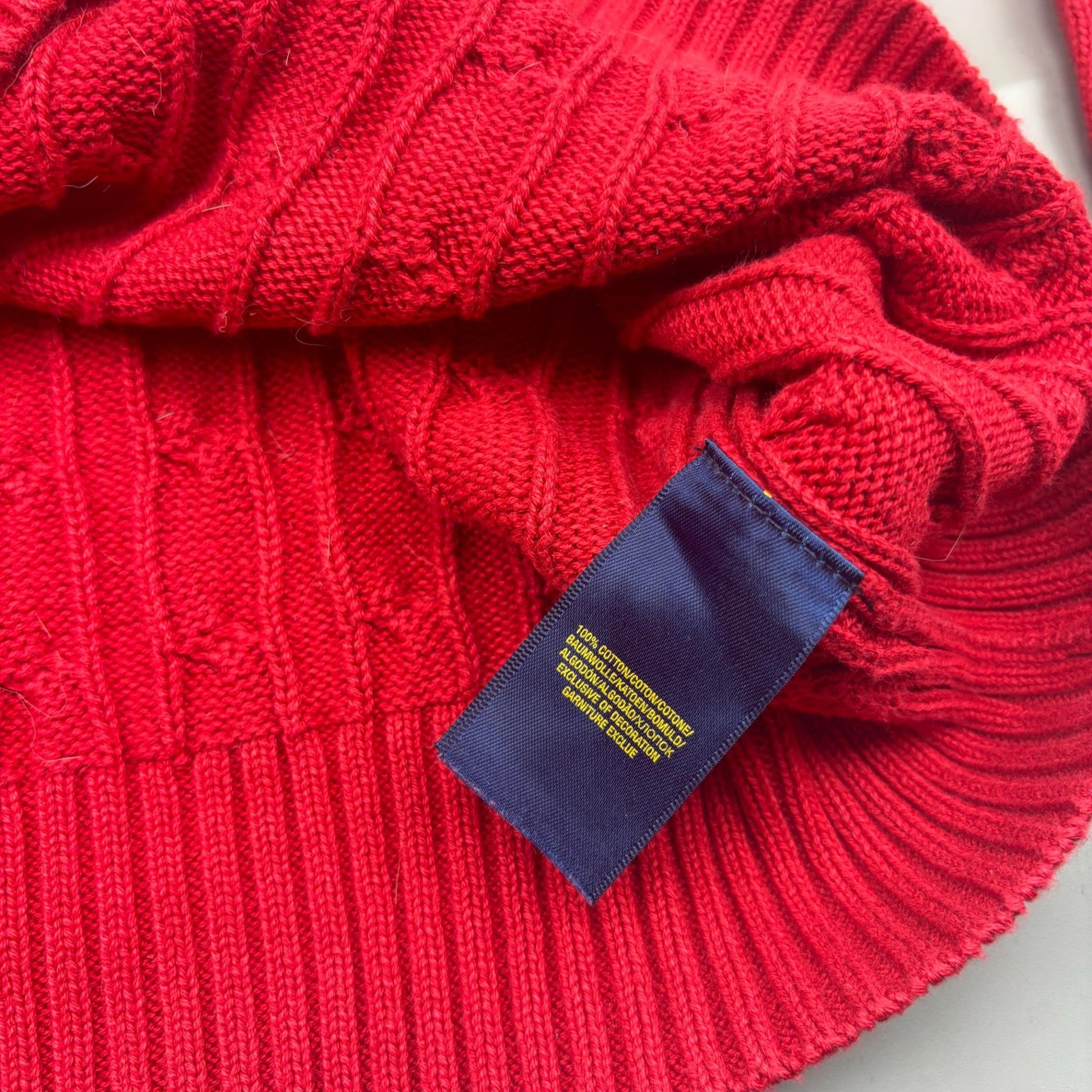 Red Ralph Lauren Knitted Sweater - Boys XL - Very Good - Revaleur