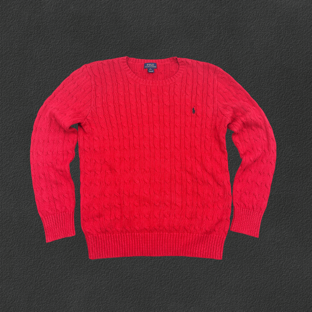 Red Ralph Lauren Knitted Sweater - Boys XL - Very Good - Revaleur