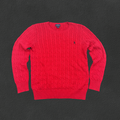 Red Ralph Lauren Knitted Sweater - Boys XL - Very Good - Revaleur