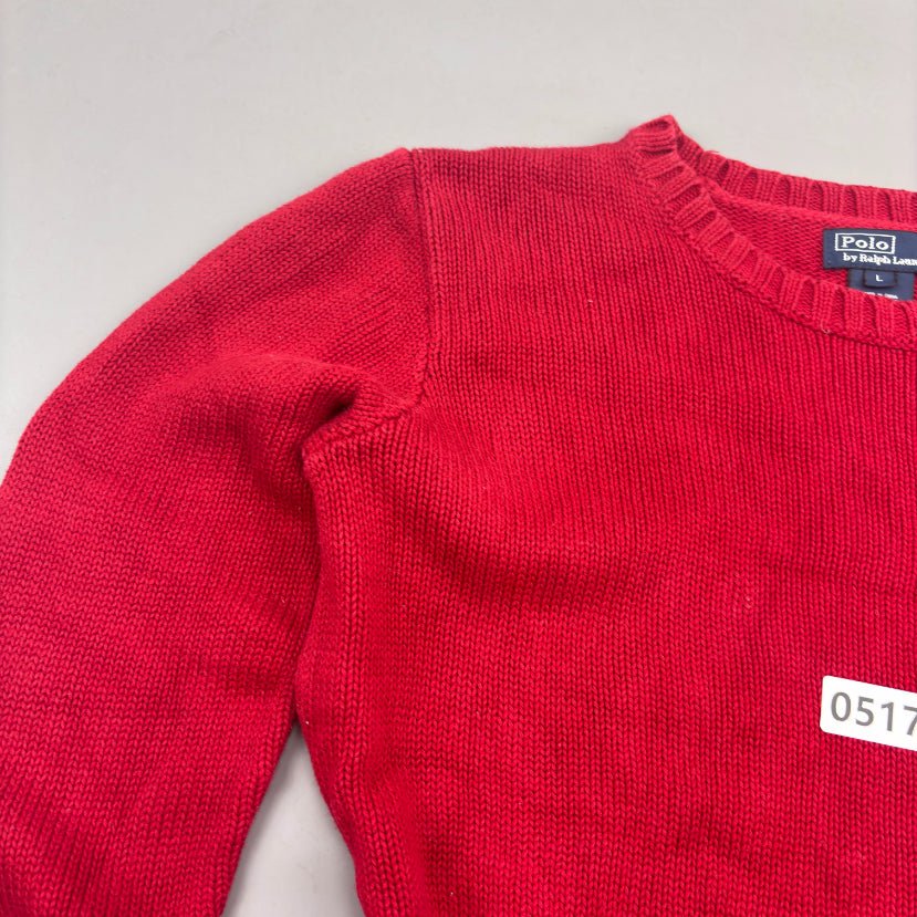 Red Ralph Lauren Knitted Sweater - L - Very Good - Revaleur