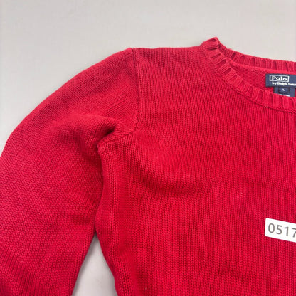 Red Ralph Lauren Knitted Sweater - L - Very Good - Revaleur