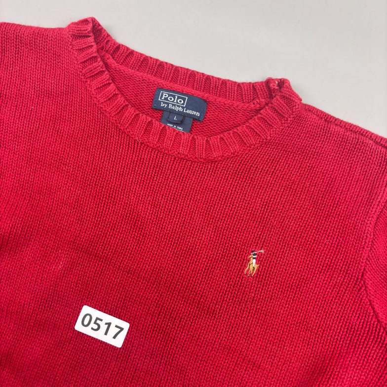 Red Ralph Lauren Knitted Sweater - L - Very Good - Revaleur