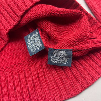 Red Ralph Lauren Knitted Sweater - L - Very Good - Revaleur
