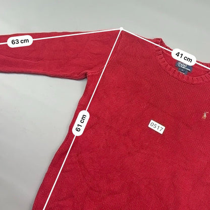 Red Ralph Lauren Knitted Sweater - L - Very Good - Revaleur