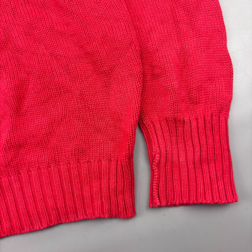 Red Ralph Lauren Knitted Sweater - L - Very Good - Revaleur
