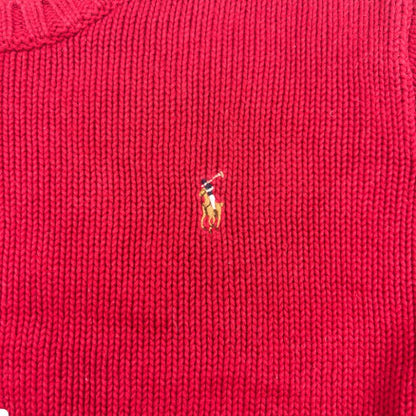 Red Ralph Lauren Knitted Sweater - L - Very Good - Revaleur