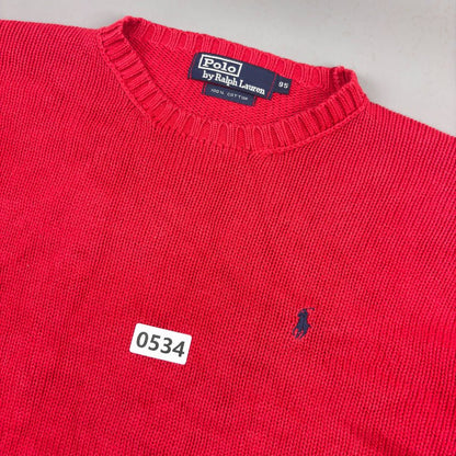 Red Ralph Lauren Knitted Sweater - L - Very Good - Revaleur