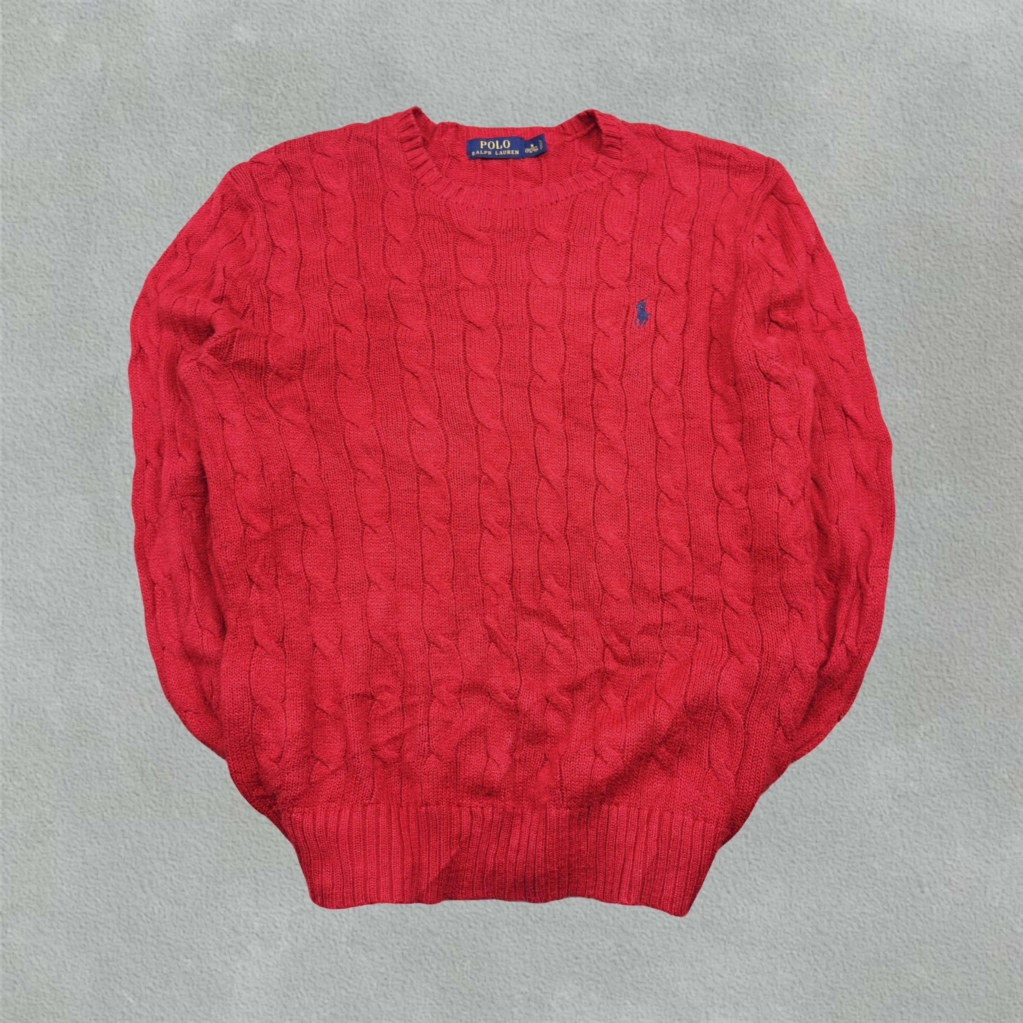 Red Ralph Lauren Knitted Sweater - M - New, Never Worn - Revaleur