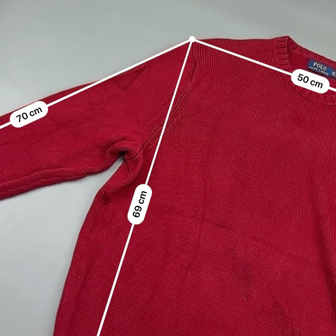 Red Ralph Lauren Knitted Sweater - Men XXL - Very Good - Revaleur