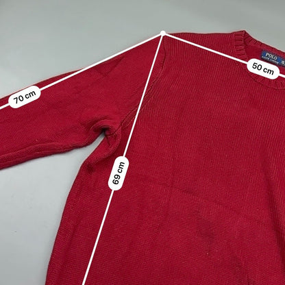Red Ralph Lauren Knitted Sweater - Men XXL - Very Good - Revaleur