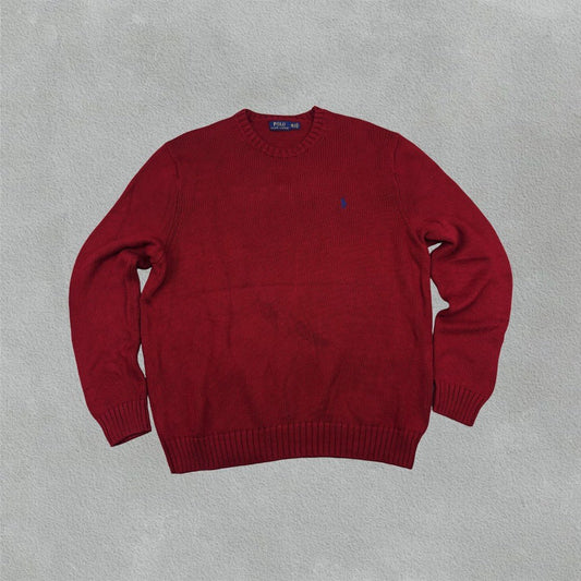 Red Ralph Lauren Knitted Sweater - Men XXL - Very Good - Revaleur