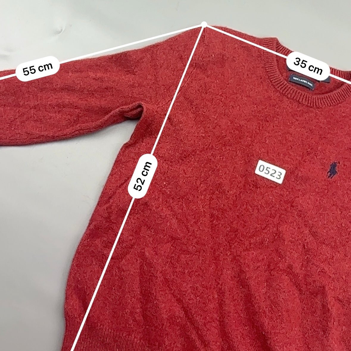 Red Ralph Lauren Knitted Sweater - S - Very Good - Revaleur