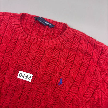 Red Ralph Lauren Knitted Sweater - Women L - Very Good - Revaleur