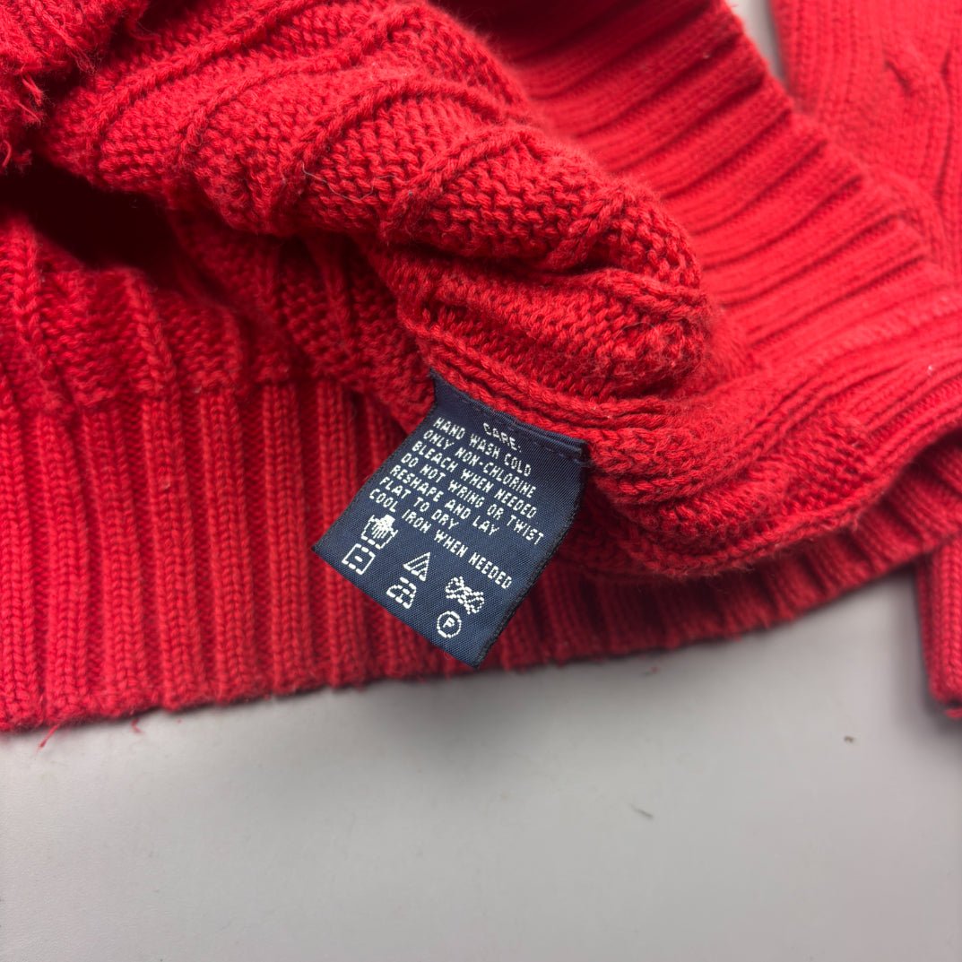 Red Ralph Lauren Knitted Sweater - Women L - Very Good - Revaleur