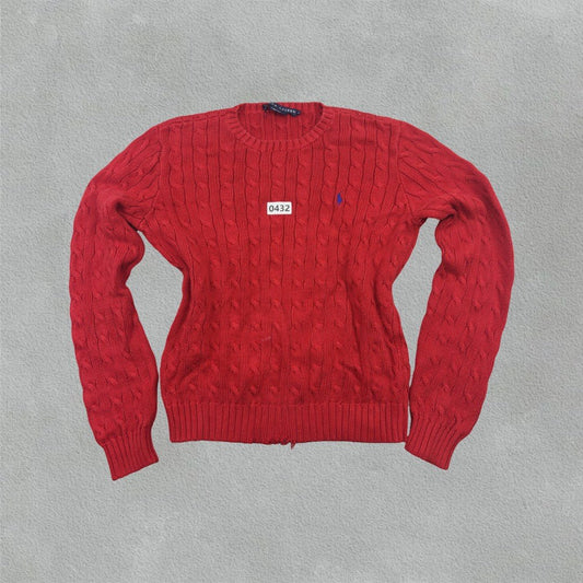 Red Ralph Lauren Knitted Sweater - Women L - Very Good - Revaleur