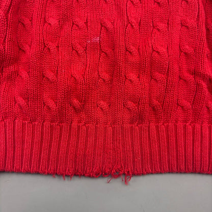 Red Ralph Lauren Knitted Sweater - Women L - Very Good - Revaleur