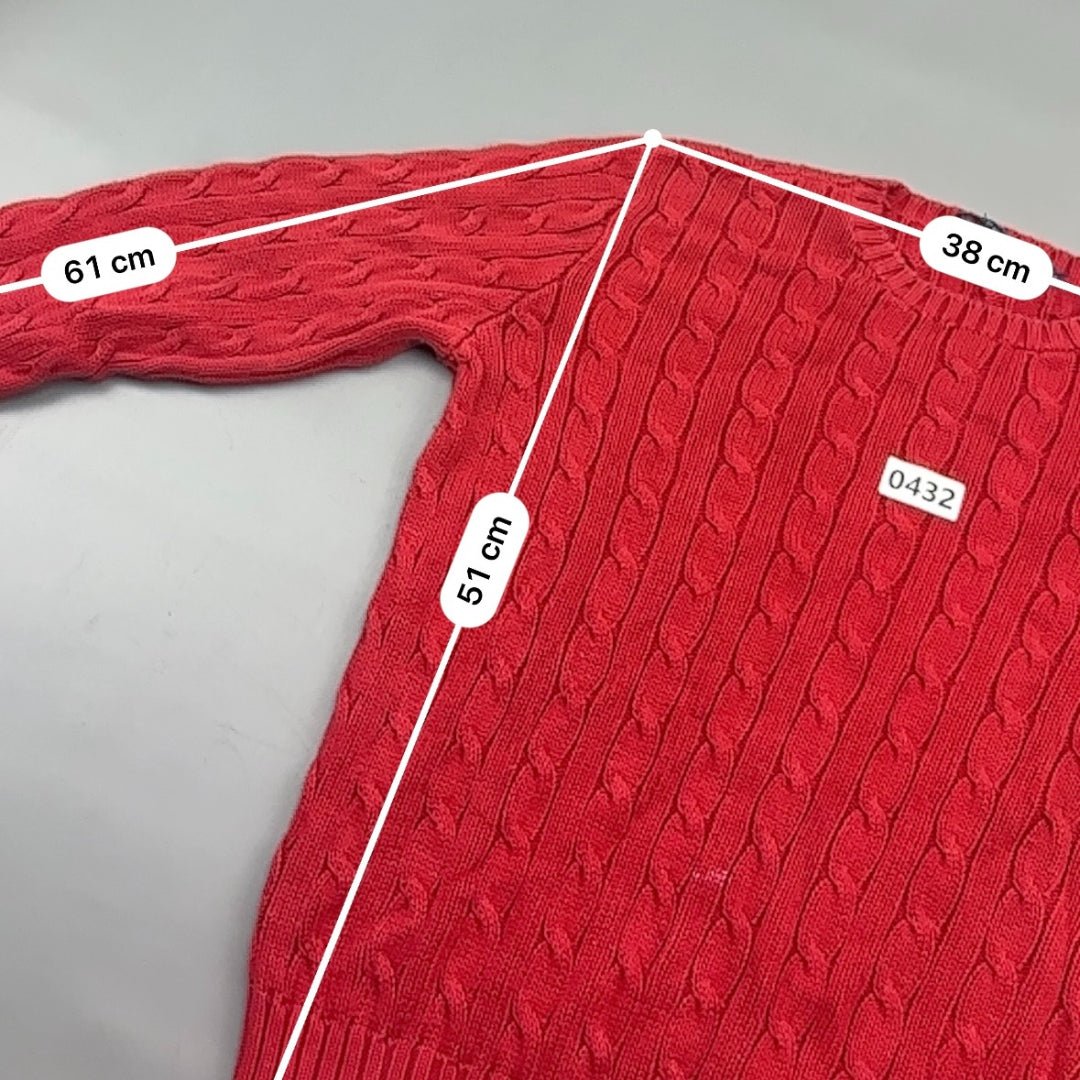 Red Ralph Lauren Knitted Sweater - Women L - Very Good - Revaleur