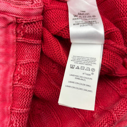 Red Ralph Lauren Knitted T-Shirt - Women XS - Very Good - Revaleur