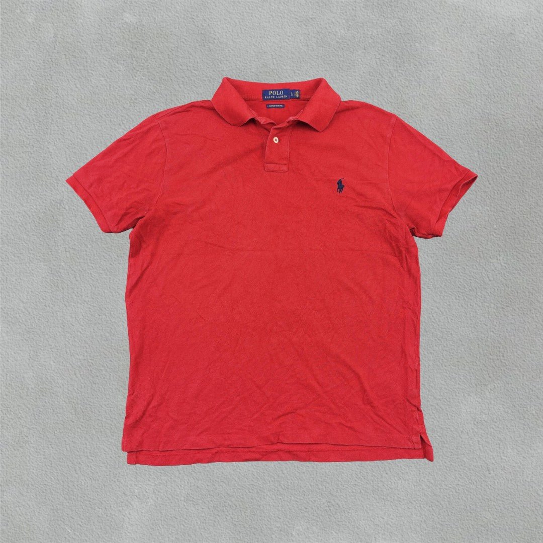 Red Ralph Lauren Polo Shirt - Men L - Very Good - Revaleur