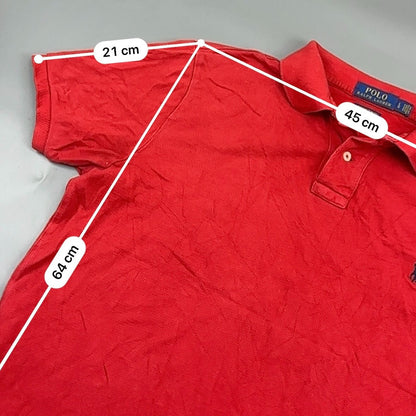 Red Ralph Lauren Polo Shirt - Men L - Very Good - Revaleur