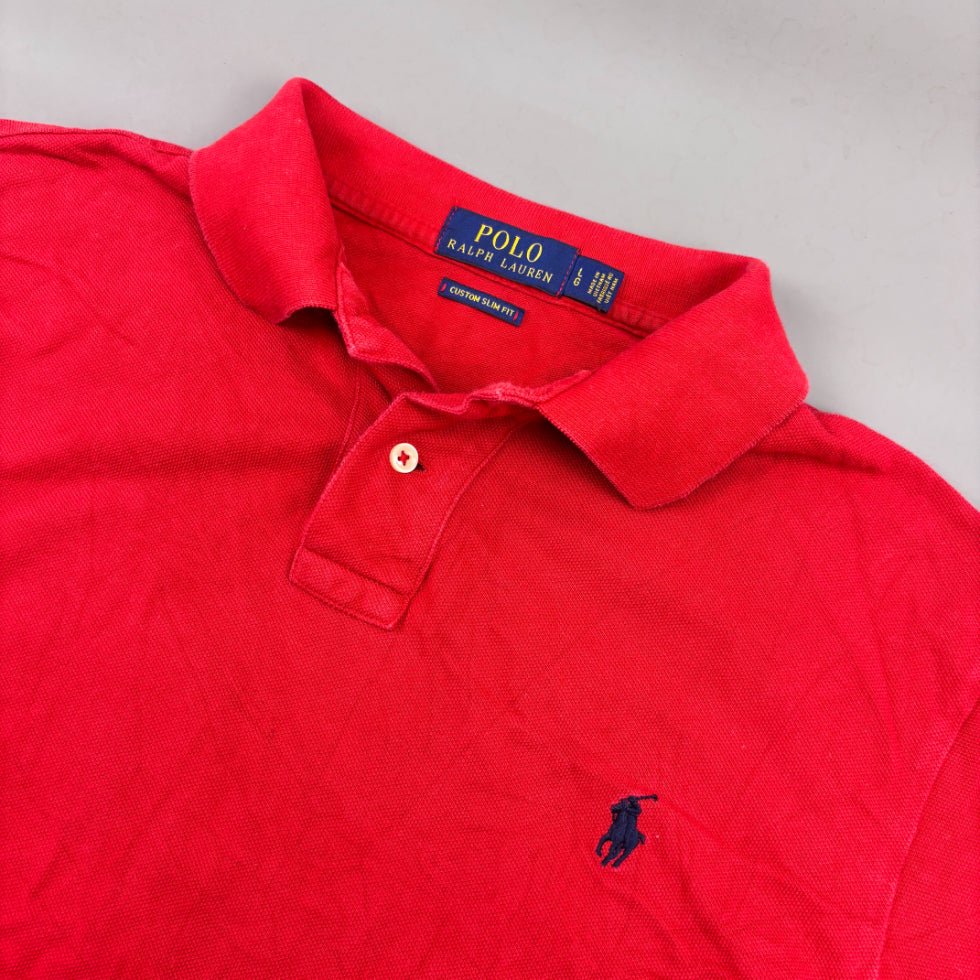 Red Ralph Lauren Polo Shirt - Men L - Very Good - Revaleur