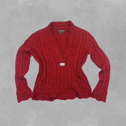 Red Ralph Lauren V - neck Sweater - Women XL - Very Good - Revaleur