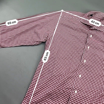 Red/White Suitsupply Shirt - Men 39 - Very Good - Revaleur