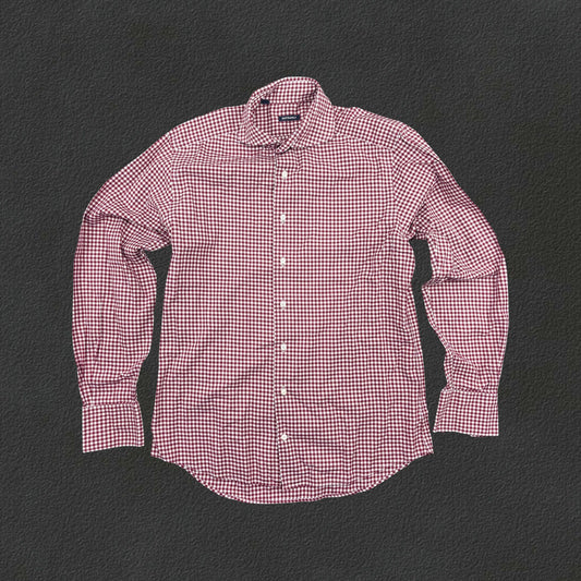 Red/White Suitsupply Shirt - Men 39 - Very Good - Revaleur