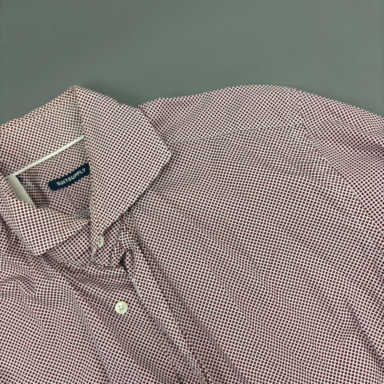 Red/White Suitsupply Shirt - Men 39S - Very Good - Revaleur