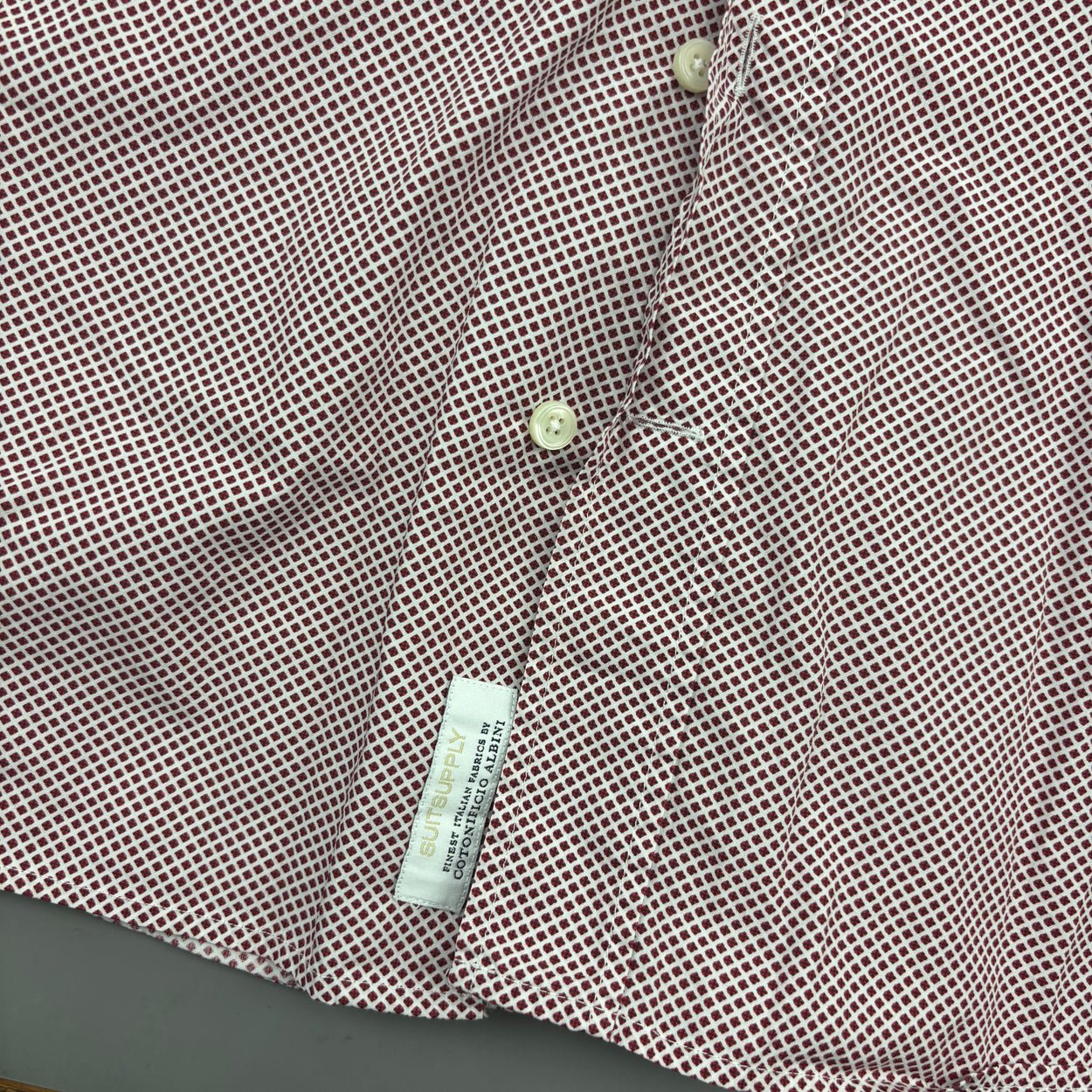 Red/White Suitsupply Shirt - Men 39S - Very Good - Revaleur