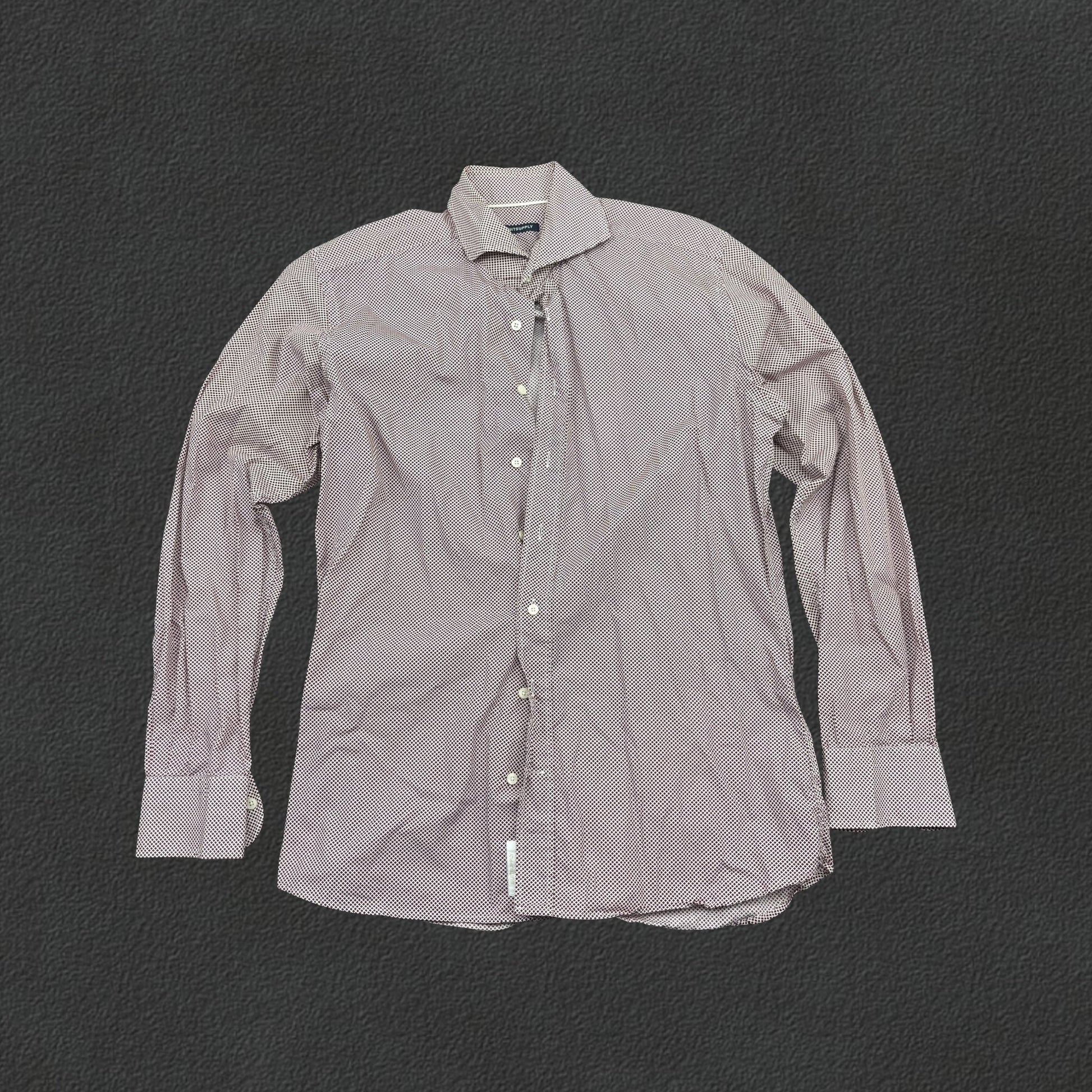 Red/White Suitsupply Shirt - Men 39S - Very Good - Revaleur